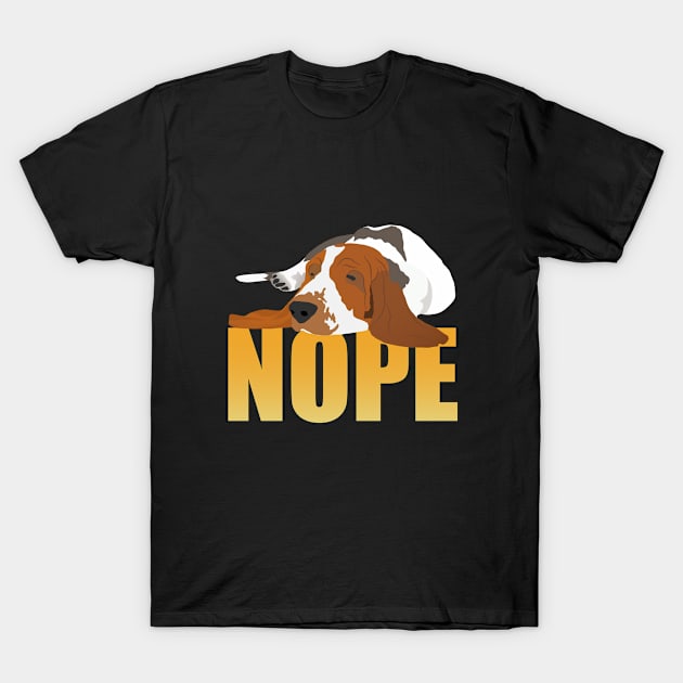 Basset Hound - Basset Hound Nope T-Shirt by Kudostees